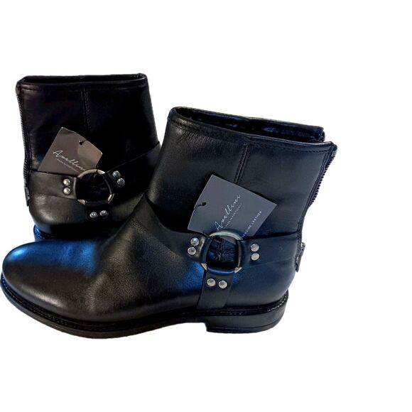 Avellini Shoes - Avellini Woman's Portuguese Genuine Leather Harnrss Moto Boots - Sz 6.5